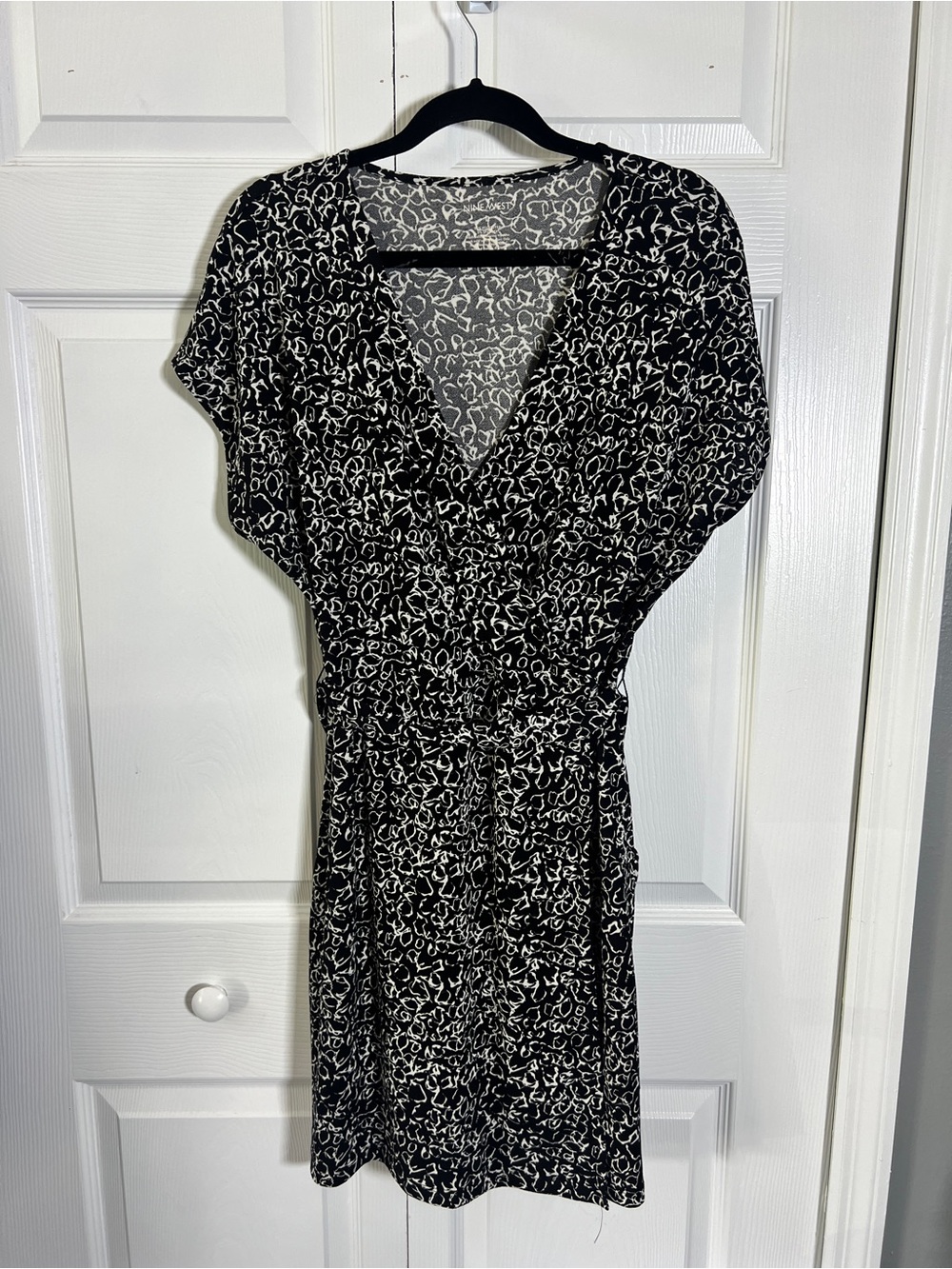 Nine West Black & White Wrap Dress